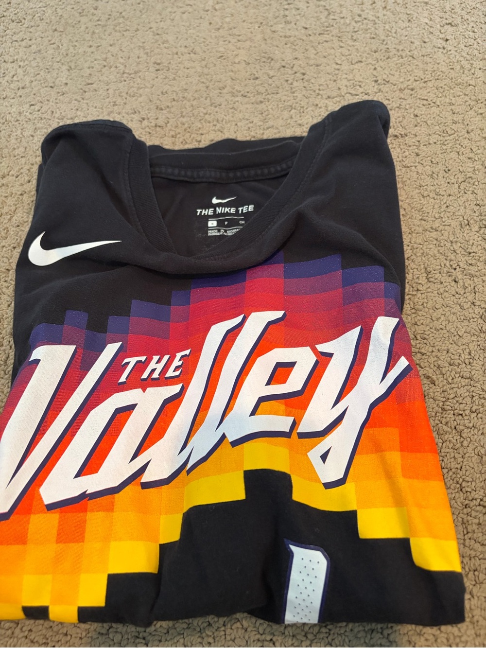 Nike Black Crewneck Tee with Small White Swoosh